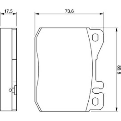 Bremsklötze | MERCEDES W123-Serie | 0 986 463 412