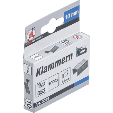 BGS Klammern Typ 53 10 x 11,4 mm 1000 Stück BGS Do it yourself 3022