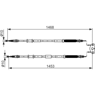 Handbremsseil | OPEL Corsa E 14 | 1987482884