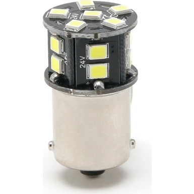 LED Glassockel R5W Ba15s 16x 2835 24V SMD Weiß