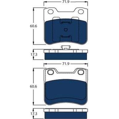 Bremsklötze VA Electric Blue | CITROEN Saxo, AX | GDB1279BTE