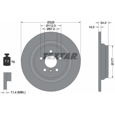 Bremsscheibe Db T. W166 11 PRO+ 92277405
