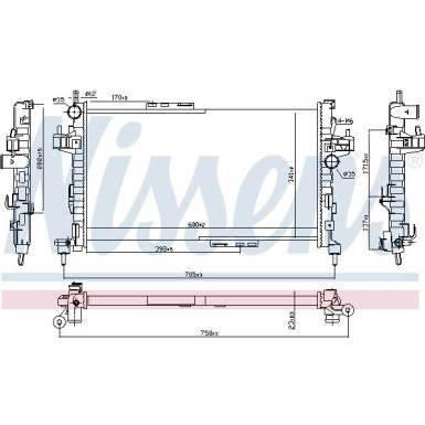 Wasserkühler PKW | OPEL Corsa 1,3/1,7 CDTI 03 | 63094