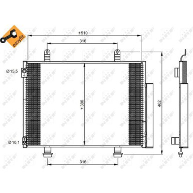 Kondensator, Klimaanlage EASY FIT 35944