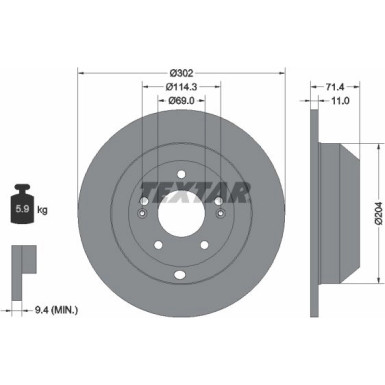 Bremsscheibe Kia T. Sorento 09-/Hyundaj Santa Fe 12 PRO 92223403