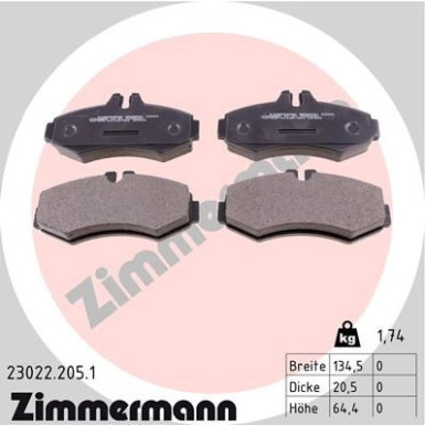 ZIMMERMANN Bremsbeläge ZIMMERMANN Bremsbeläge