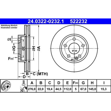 Bremsscheibe Db P. W169/W245 1,5-2,0 04-12 Power Disc PowerDisc 24.0322-0232.1