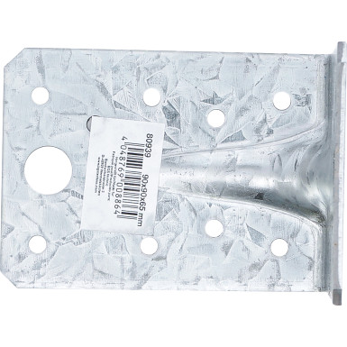 BGS Winkelverbinder mit Sicke 90 x 90 x 65 x 2,5 mm BGS Do it yourself 80939