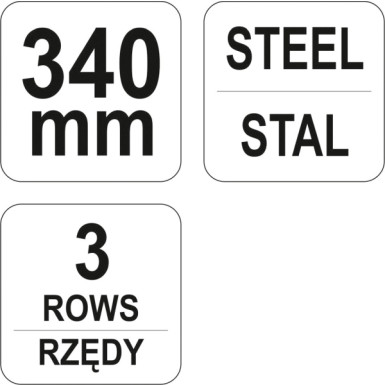 YT-6331 Stahldrahtbürste 3Reihig Mit Schaber