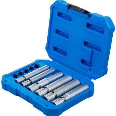 BGS Glüh- und Zündkerzen-Gelenk-Einsatz-Satz | Antrieb Innenvierkant 6,3 mm (1/4"""") / 10 mm (3/8"""") | SW 8 - 9 - 10 - 12 - 14 - 16 mm | 11-tlg | 80000
