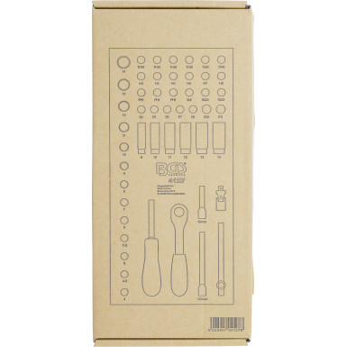 BGS Werkstattwageneinlage 1/3: Steckschlüssel-Satz | 6,3 mm (1/4"""") | 50-tlg | 4127