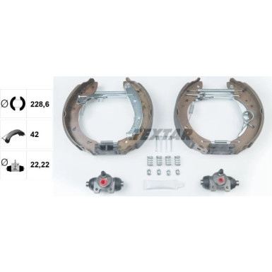 Satz Bremsbacken Citroen Berlingo/Xsara 96- Kpl. Mit Zylinder Shoe Kit Pro 84052900