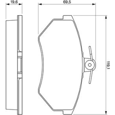 Bremsbelagsatz Vw P. Caddy/Golf/Passat 88-03 | 0 986 460 944