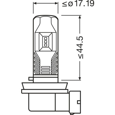 FOG Osram | LED H8/H11/H16 Off-Road | 12V 8,2W PGJ19-1/2/3, 6000K | 67219CW