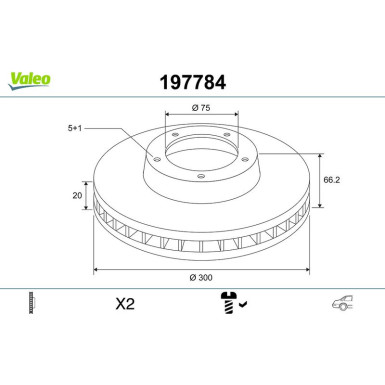VALEO Bremsscheibe 197784