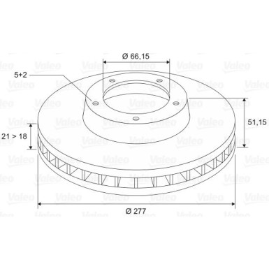VALEO Bremsscheibe 186871 VALEO Bremsscheibe 186871