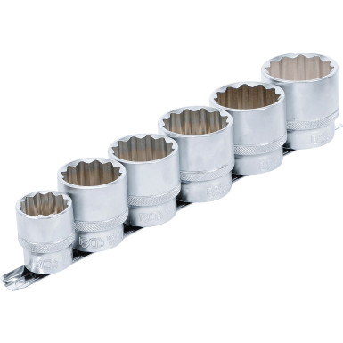 BGS Steckschlüssel-Einsatz-Satz, Zwölfkant | Antrieb Innenvierkant 12,5 mm (1/2"""") | SW 24 - 38 mm | 6-tlg | 70102
