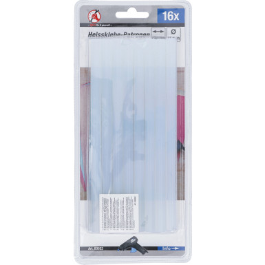 BGS Heißklebe-Patronen transparent Ø 11 mm, 200 mm 16-tlg BGS Do it yourself 80852
