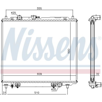 Wasserkühler PKW | MITSUBISHI Pajero | 62802