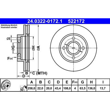 Bremsscheibe Ford P. Fiesta/Focus/Fusion/Puma 1.0-2.0 16V 95-12 Power Disc PowerDisc 24.0322-0172.1 Bremsscheibe Ford P. Fiesta/Focus/Fusion/Puma 1.0-2.0 16V 95-12 Power Disc PowerDisc 24.0322-0172.1