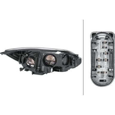 Scheinwerfer L H7/H1 +LWR+MOT CHROM VIST PQ | FORD FOCUS 7,10-10,14 | 1EA 354 994-011