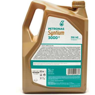 70134M12EU PETRONAS Syntium 3000 E 5W-40 5 Liter Kanister