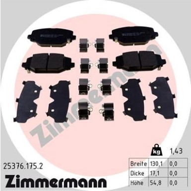 ZIMMERMANN Bremsbelagsatz, Scheibenbremse | 25376.175.2