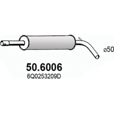 Mittelschalldämpfer SEAT Cordoba,VW,SKODA 02 50.6006