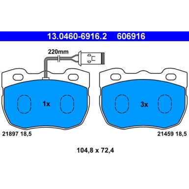 ATE Bremsbeläge 13.0460-6916.2