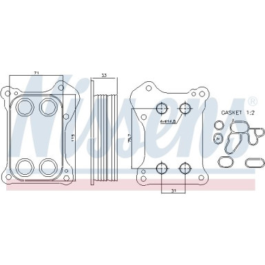 Ölkühler PKW Fiat Grande Punto 05 FIRST FIT 90739