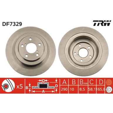 Bremsscheibe Subaru T. Legacy | DF7329