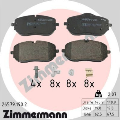 ZIMMERMANN Bremsbelagsatz, Scheibenbremse ZIMMERMANN Bremsbelagsatz, Scheibenbremse