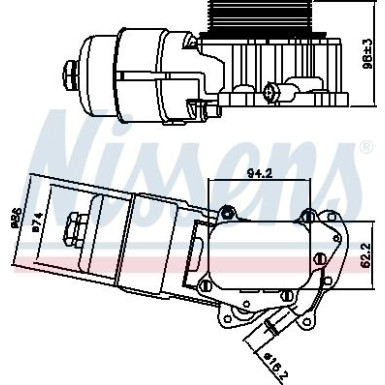 Ölkühler PKW Peugeot 208 12 FIRST FIT 90703
