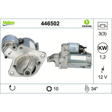 VALEO Anlasser 446502 Valeo Origins New OE TECHNOLOGIE