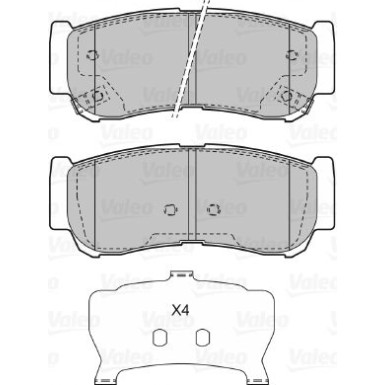 VALEO Bremsbeläge 598932