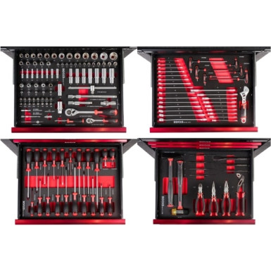 Rooks STEEL GARAGE Werkzeugschrank – Mit 150 Werkzeugen