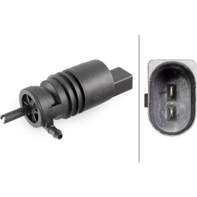 HELLA Waschwasserpumpe, Scheibenreinigung | 8TW 006 848-041