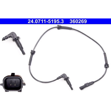 ATE ABS Sensor | 24.0711-5195.3