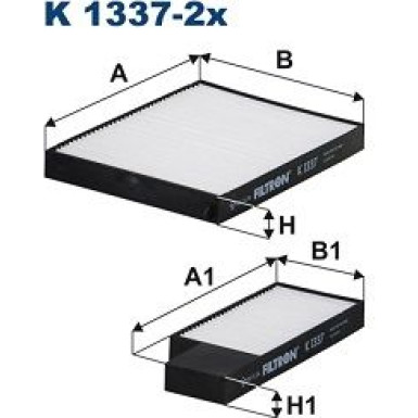 FILTRON Filter, Innenraumluft K 1337-2x