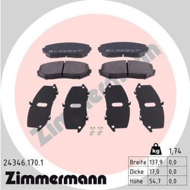 ZIMMERMANN Bremsbeläge ZIMMERMANN Bremsbeläge