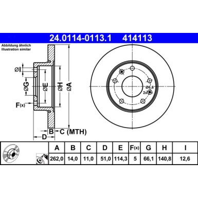 Bremsscheibe Land Rover P. Freelander 1.8-2.5 4X4 98-06 | 24.0114-0113.1