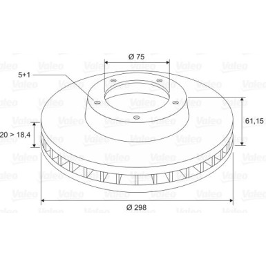 VALEO Bremsscheibe 186860