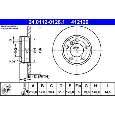 Bremsscheibe Bmw P. 3/Z3 (E36) 1,6-2,0 90-03 | 24.0112-0126.1