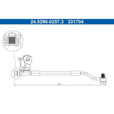 BREMSSCHLAUCH | 24.5296-0257.3 BREMSSCHLAUCH | 24.5296-0257.3