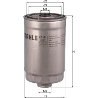 MAHLE Kraftstofffilter | KC 181