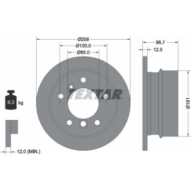 Bremsscheibe Db T. Sprinter 208-214 | 92137503