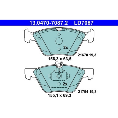 Bremsbelagsatz Db P. W210/S210 95-03 Keramik | 13.0470-7087.2