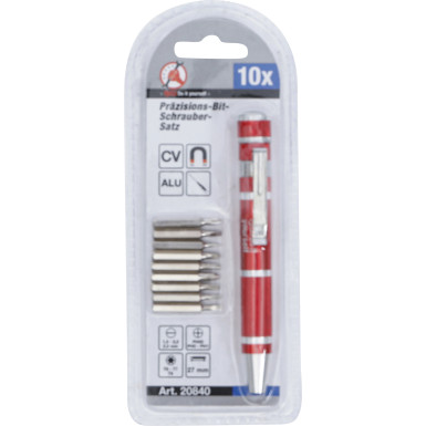 BGS Präzisions-Bit-Schrauber-Satz 10-tlg BGS Do it yourself 20840