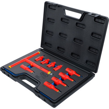 BGS VDE-Bit-Einsatz-Satz | Antrieb Innenvierkant 10 mm (3/8"""") / 12,5 mm (1/2"""") | Innensechskant 4 - 10 mm | 10-tlg | 7132