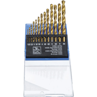 BGS HSS-Spiralbohrer-Satz titan-nitriert 1,5 - 6,5 mm 13-tlg BGS Do it yourself 50813